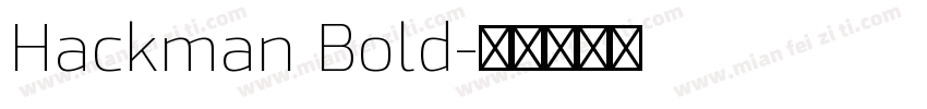 Hackman Bold字体转换